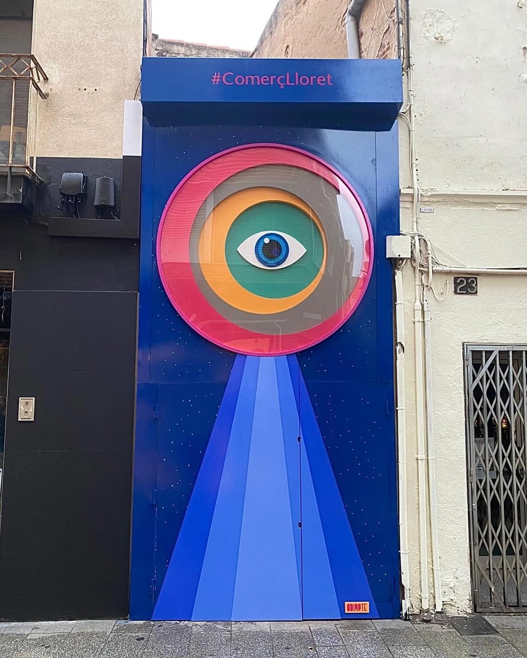 graffiti mural en 3D con metacrilato